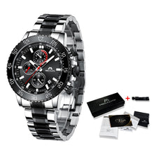 Load image into Gallery viewer, MEGALITH Watches Mens Waterproof Analogue Clock Stainless Steel Waterproof Luminous Watch Men Sports Relogio Masculino With Box