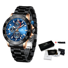 Load image into Gallery viewer, MEGALITH Watches Mens Waterproof Analogue Clock Stainless Steel Waterproof Luminous Watch Men Sports Relogio Masculino With Box